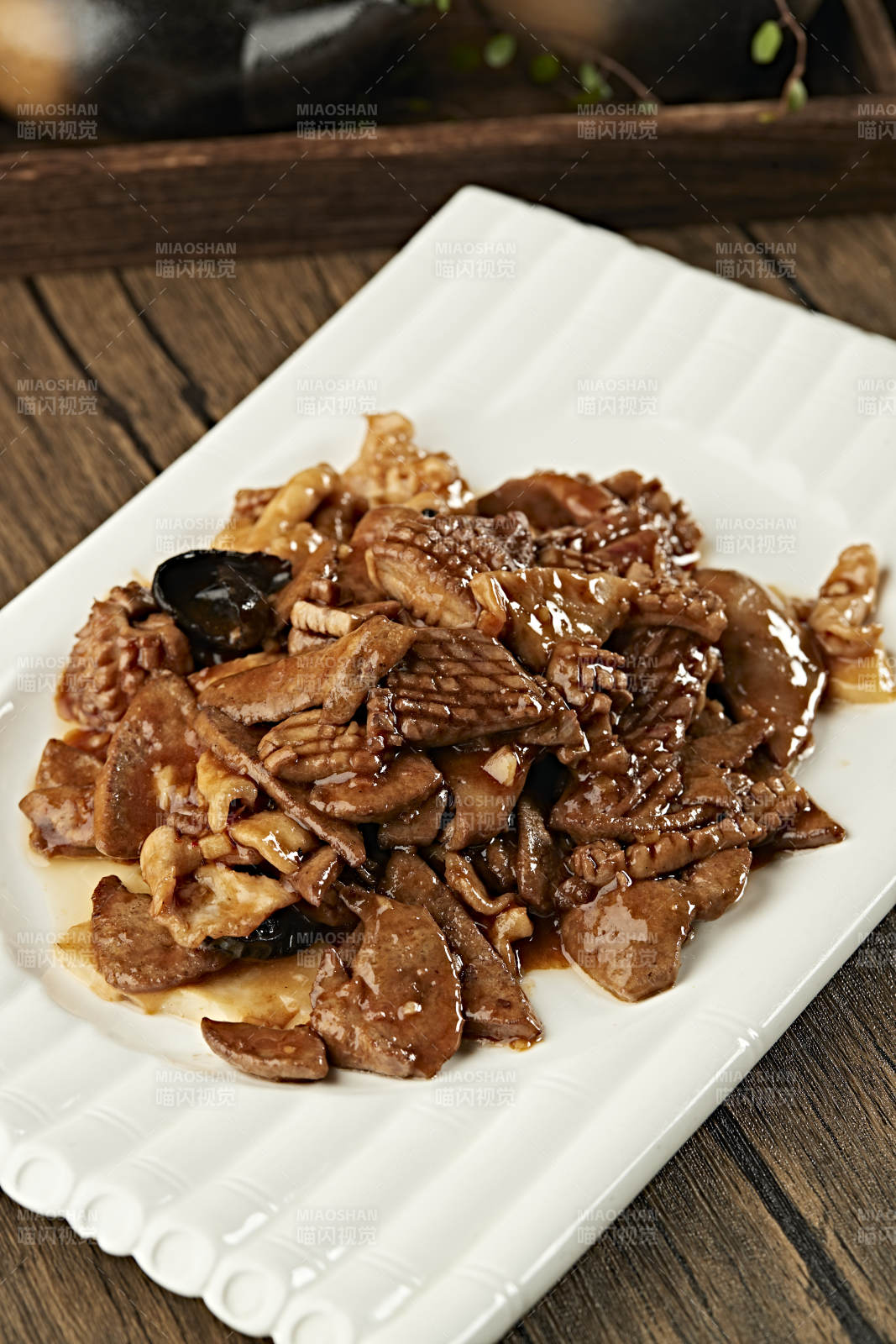 传统天津菜爆三样图片