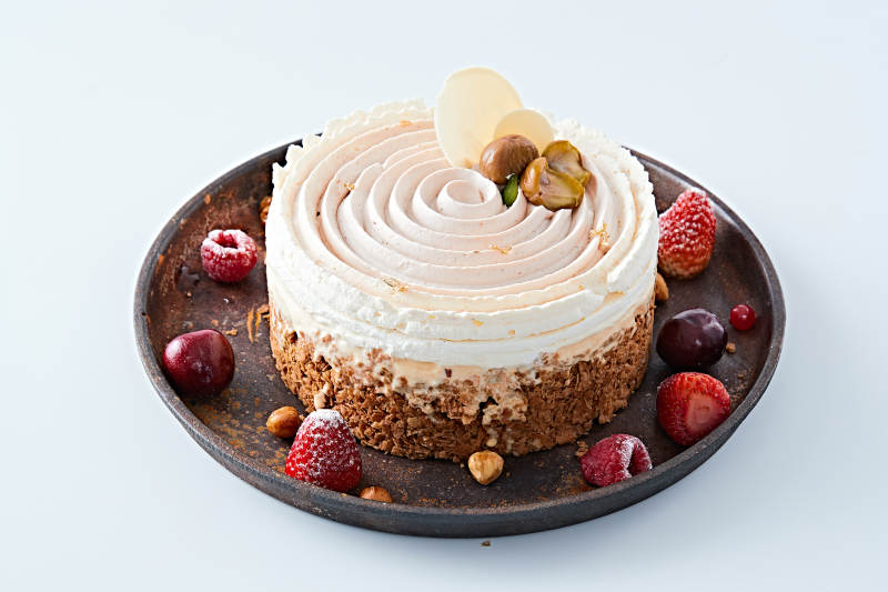 香烤坚果碎烧板栗金箔冰激凌蛋糕图片