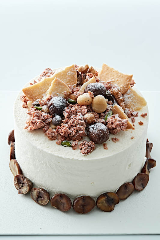 鲜奶油板栗坚果曲奇饼洛丽塔蛋糕图片