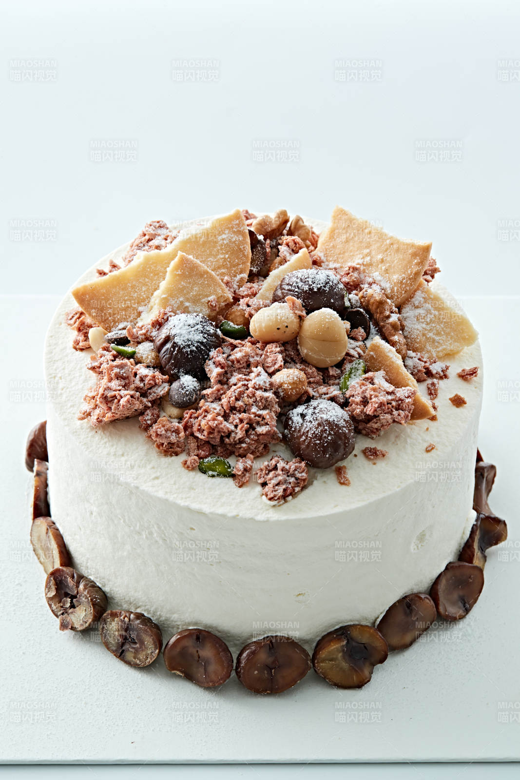 鲜奶油板栗坚果曲奇饼洛丽塔蛋糕图片