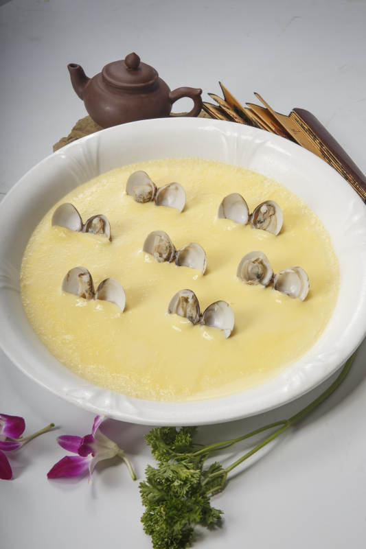 花蛤蒸水蛋图片