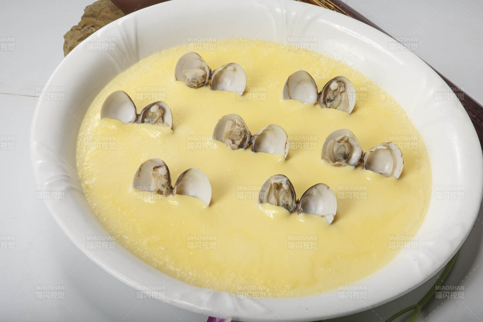花蛤蒸水蛋图片