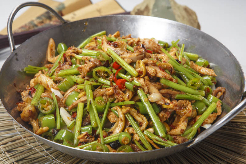 湘味干锅肉丝月牙骨图片