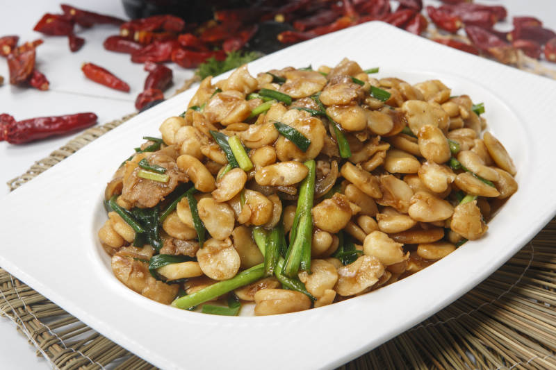 韭菜肉炒大豆瓣图片