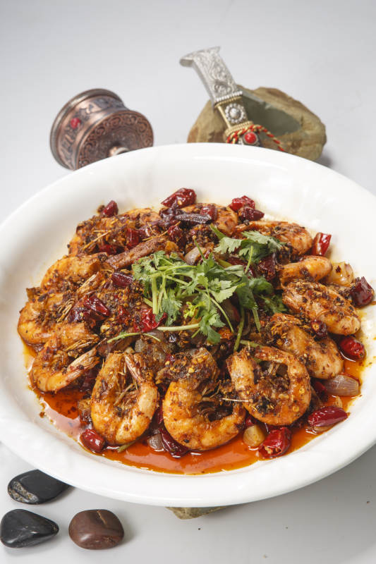 麻辣香锅虾图片