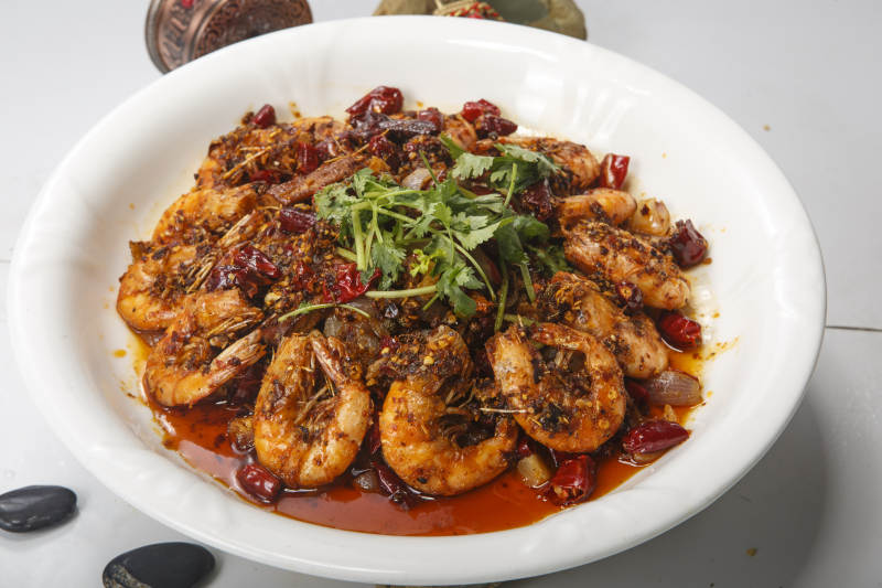 麻辣香锅虾图片