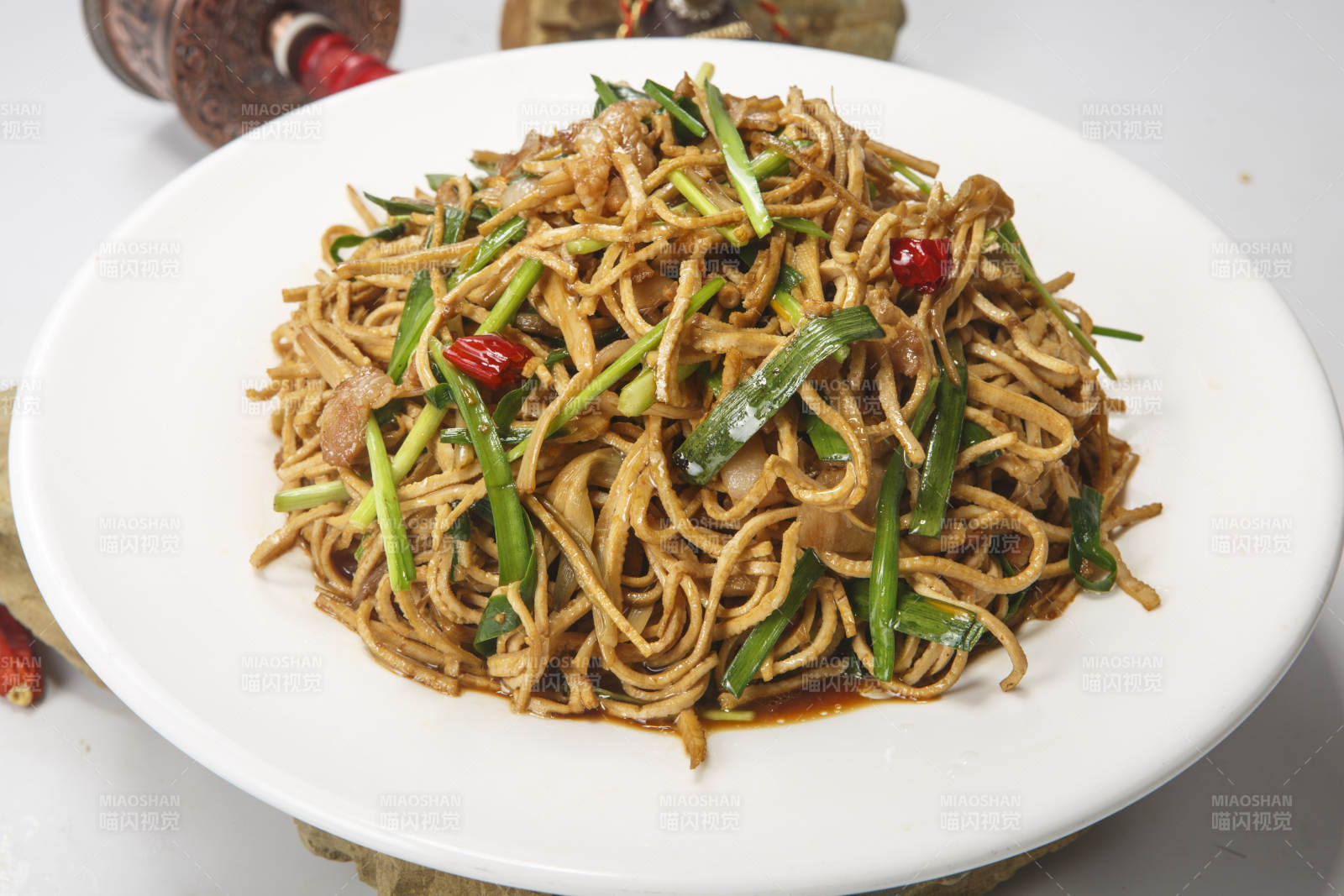 五花肉辣炒干豆腐丝图片