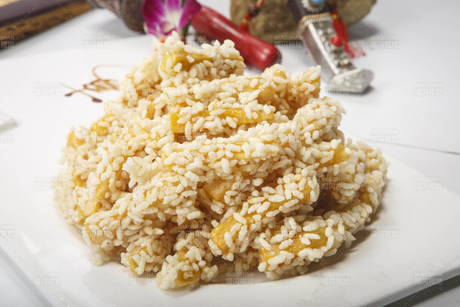 油炸麻仁红薯图片