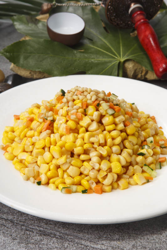 小炒松仁玉米图片