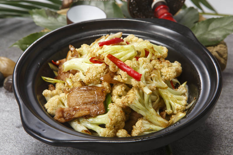 砂锅米椒有机菜花图片