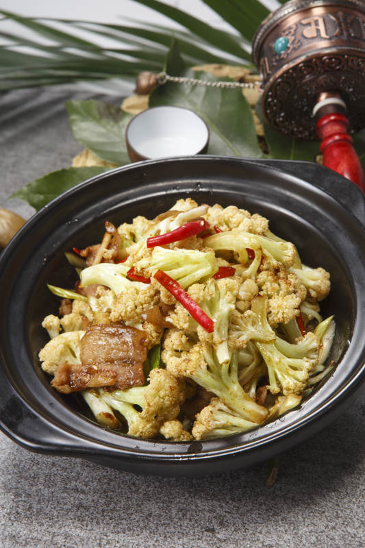 砂锅米椒有机菜花图片