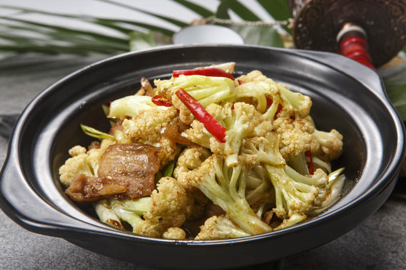 砂锅米椒有机菜花图片