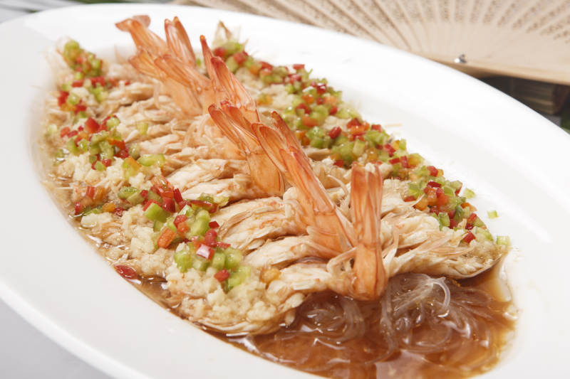 蒜蓉粉丝蒸开背虾图片