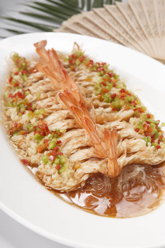 蒜蓉粉丝蒸开背虾图片