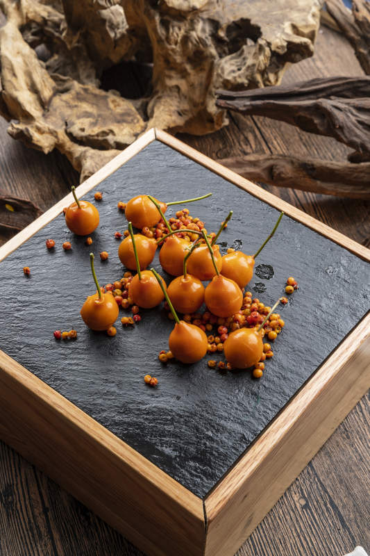 沙棘仿菜车厘子巧克力图片