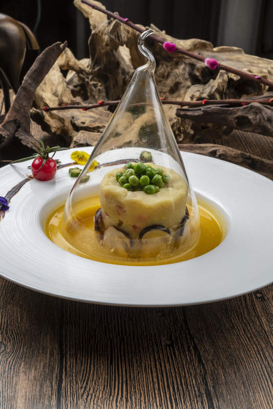 青豆山珍菌土豆泥图片