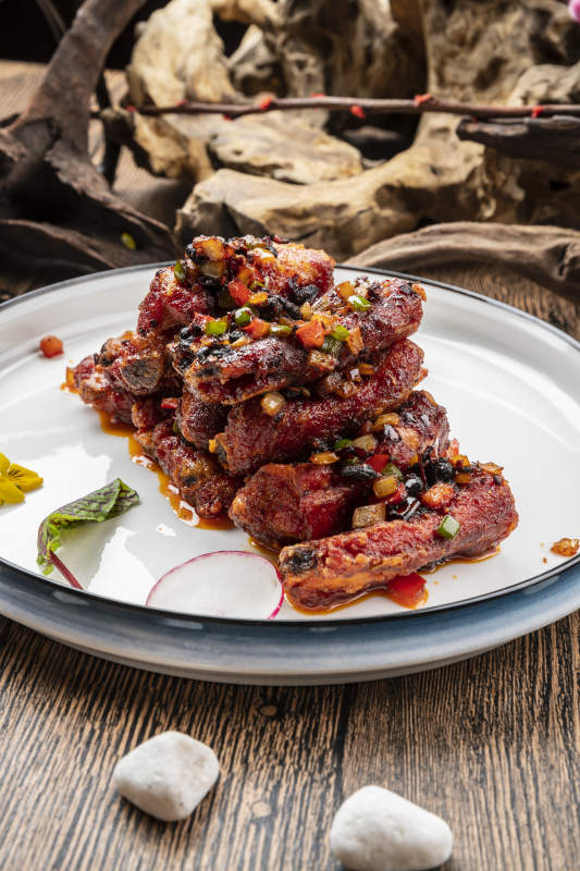 香辣红油豆豉蒸排骨图片