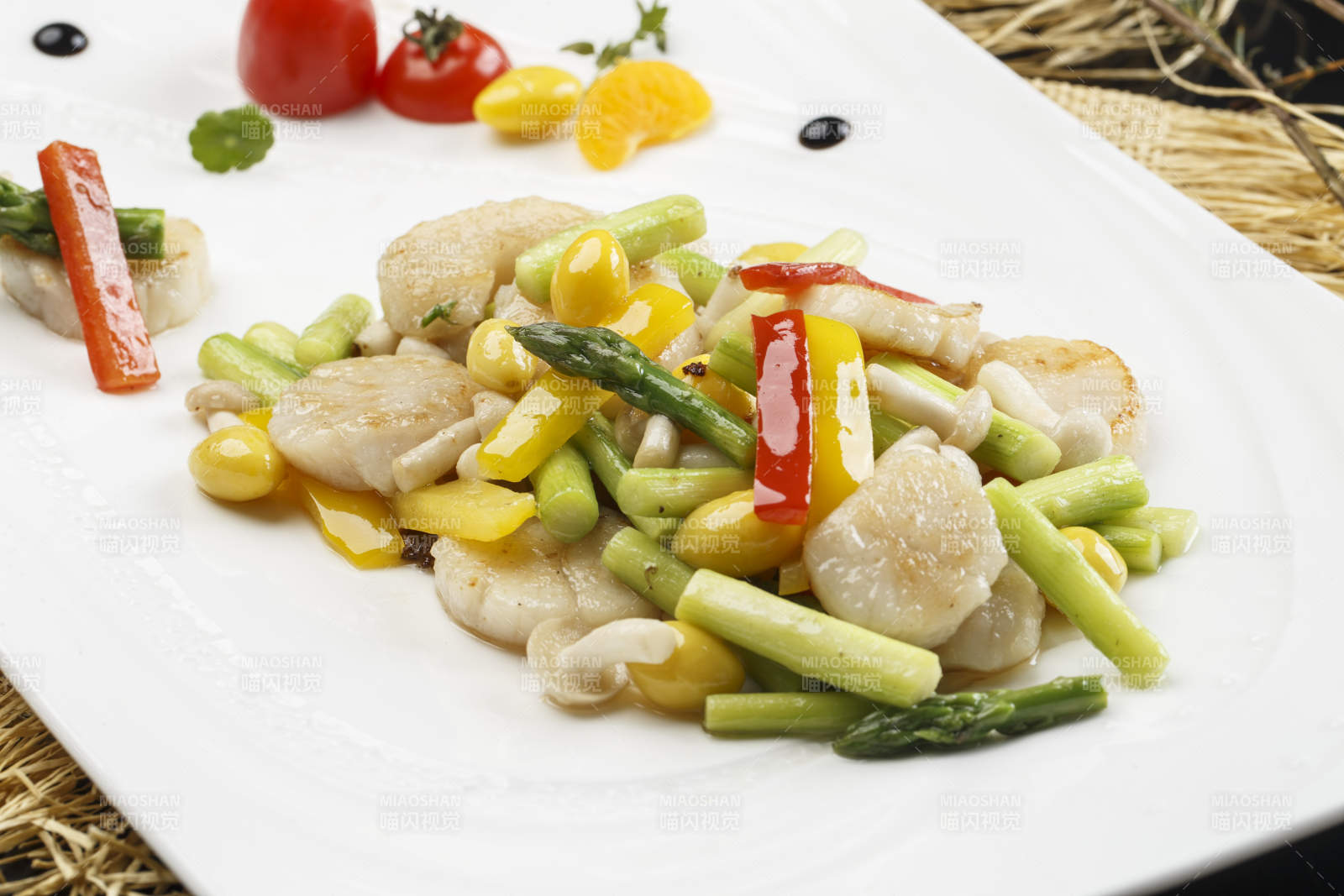 遍野芝兰煎澳带蒜薹鸡枞菌带子图片