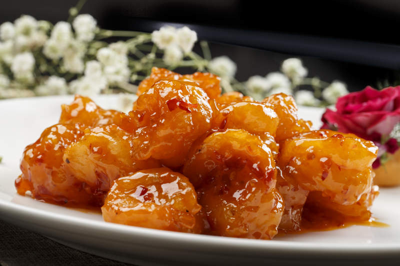 川味宫保大虾球图片