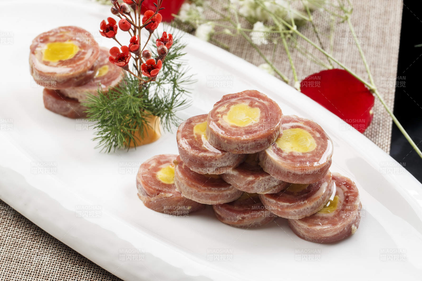 鱿鱼猪肉鸡蛋卷切片图片