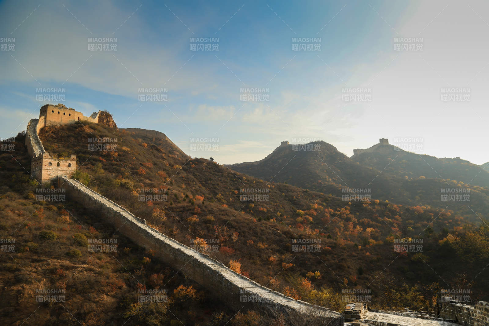 金山岭长城秋色图片