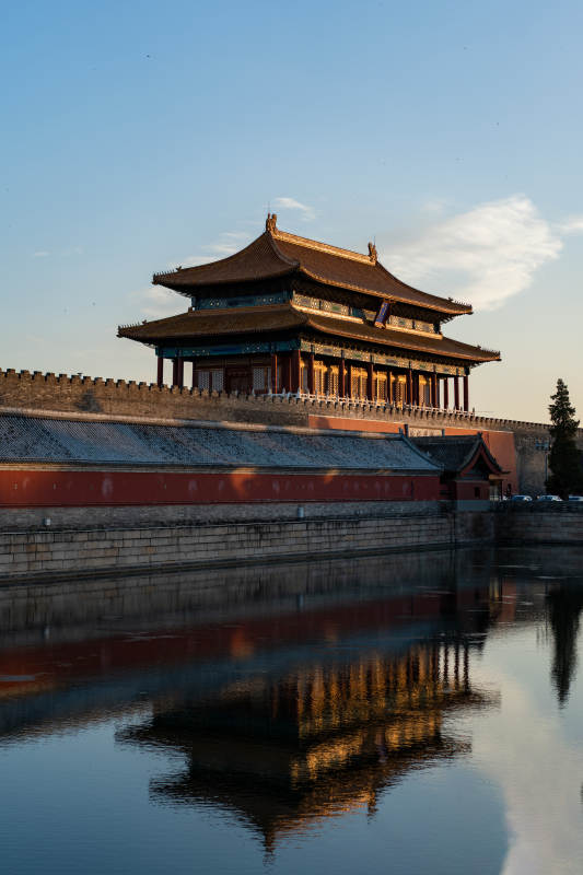 北京故宫角楼倒影图片