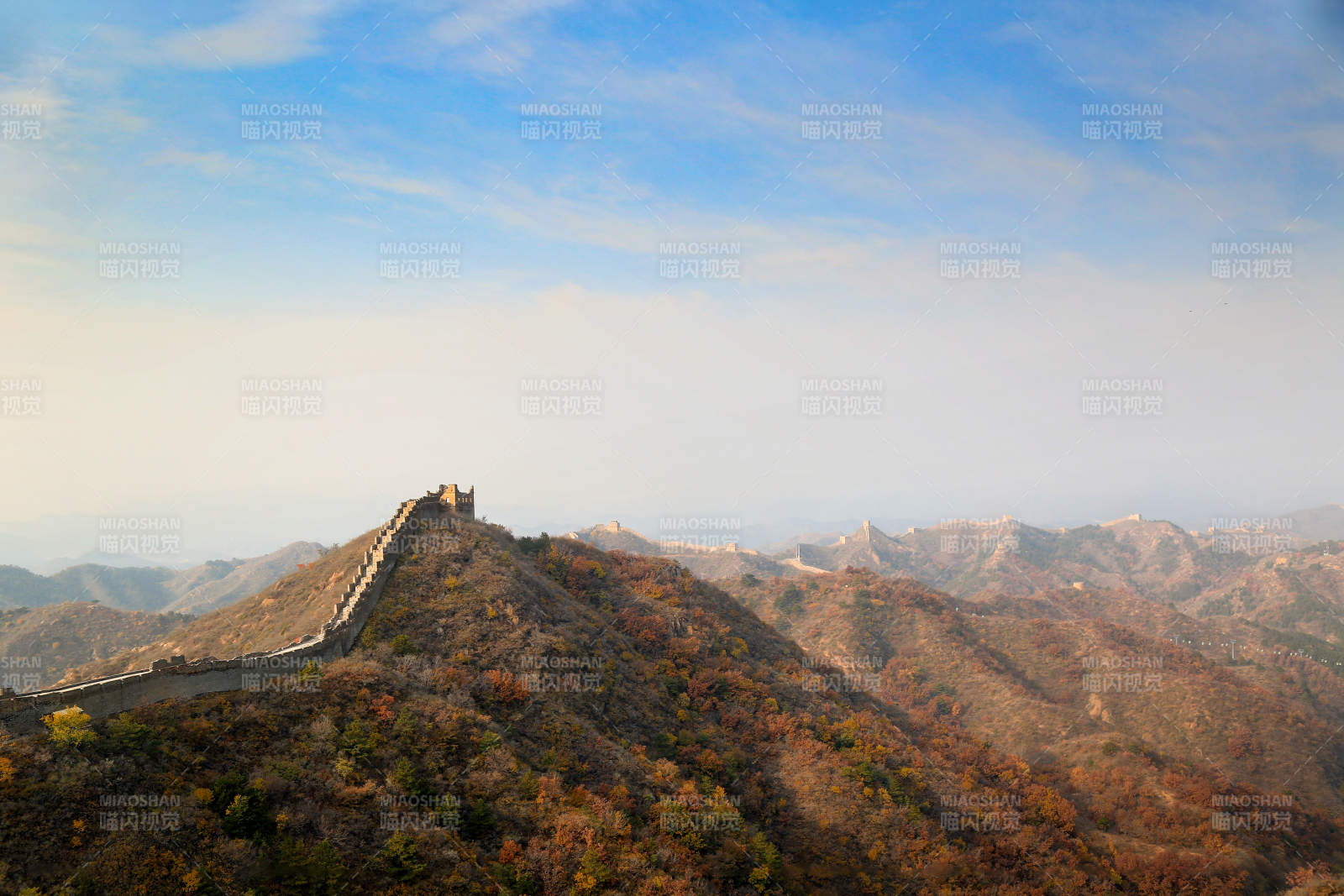 北京金山岭长城秋色图片