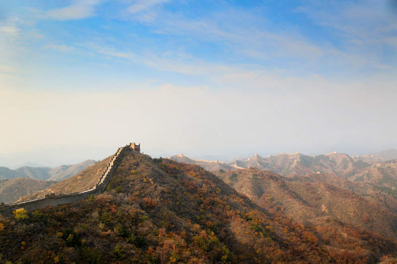 北京金山岭长城秋色图片