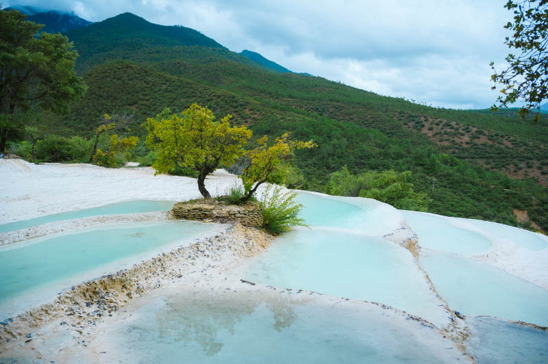 碧池山景白水台图片