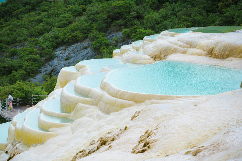 梯田温泉美景白水台图片