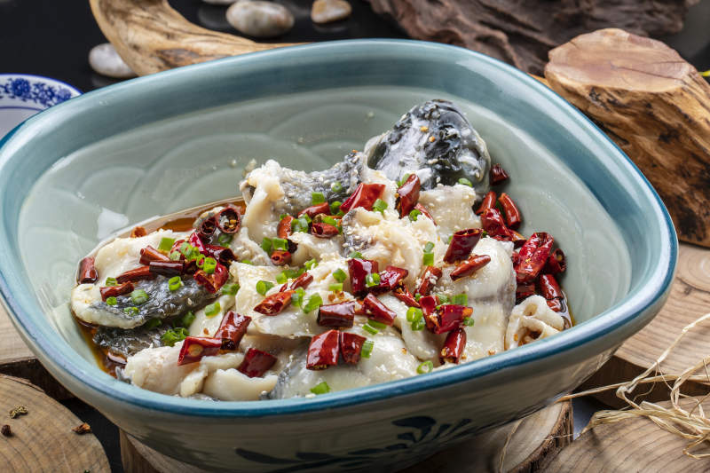 飘香水煮鱼特写图片