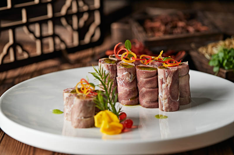 椒麻口条牛舌卷图片