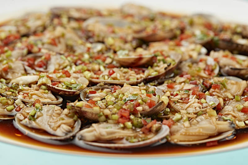 蒸鱼豉油剁椒蒸花蛤图片