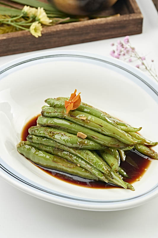 浇汁油炸虎皮杭椒（虎皮尖椒）图片