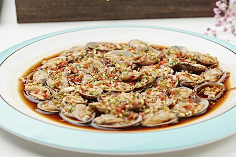 蒸鱼豉油剁椒蒸花蛤图片