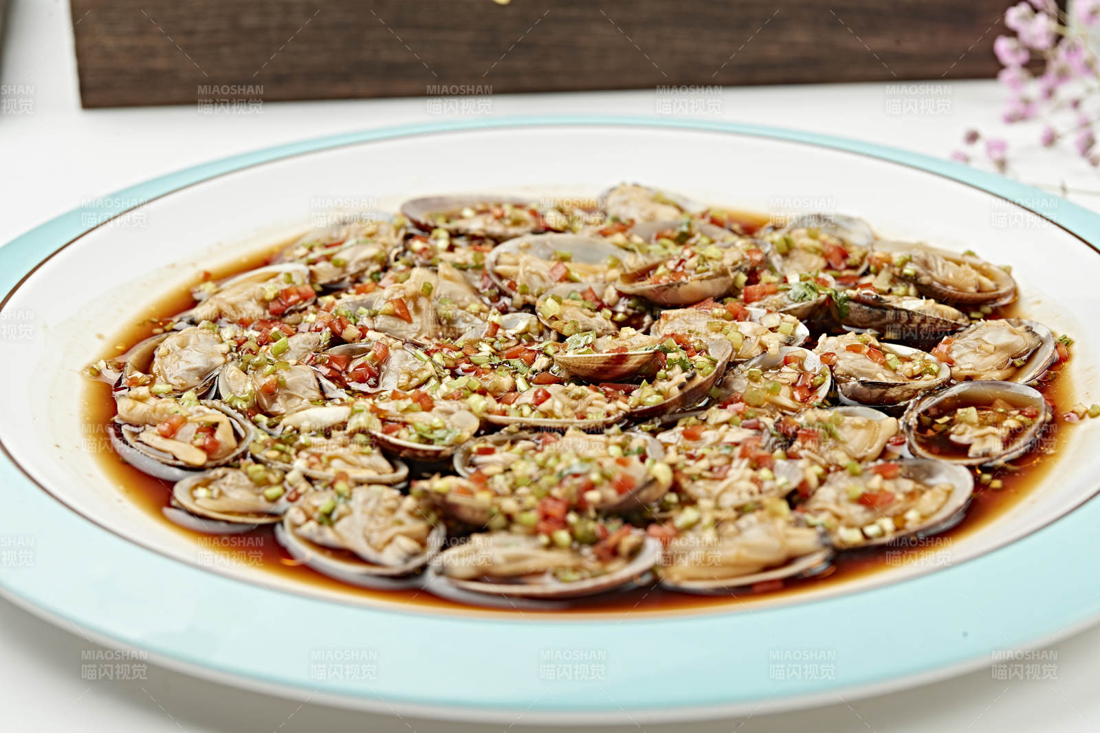 蒸鱼豉油剁椒蒸花蛤图片