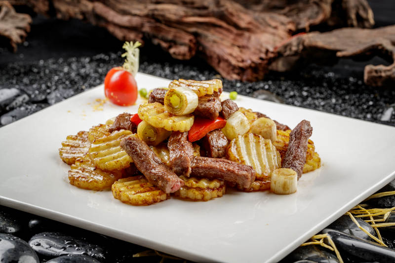 京葱金薯牛柳图片