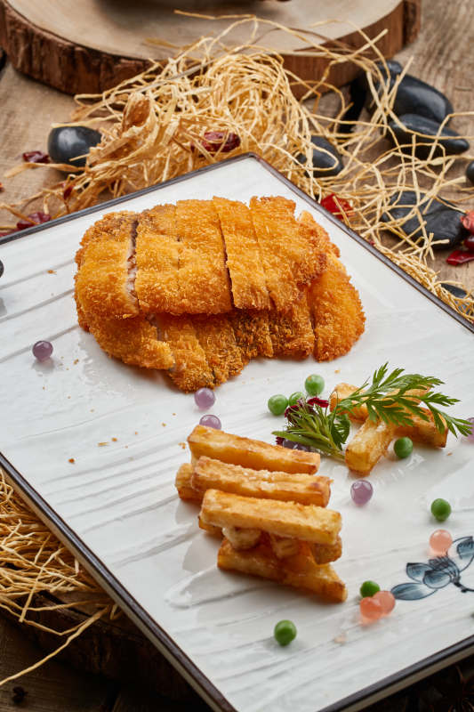 鱼宴炸鱼匹配薯条图片