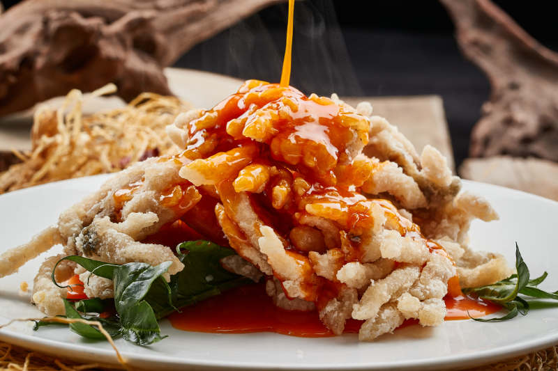 成品名菜金毛狮子鱼图片