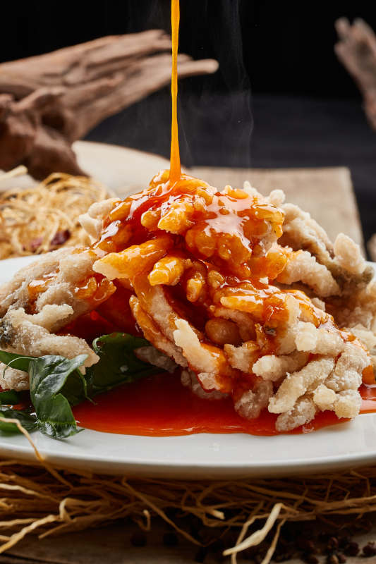 成品名菜金毛狮子鱼图片