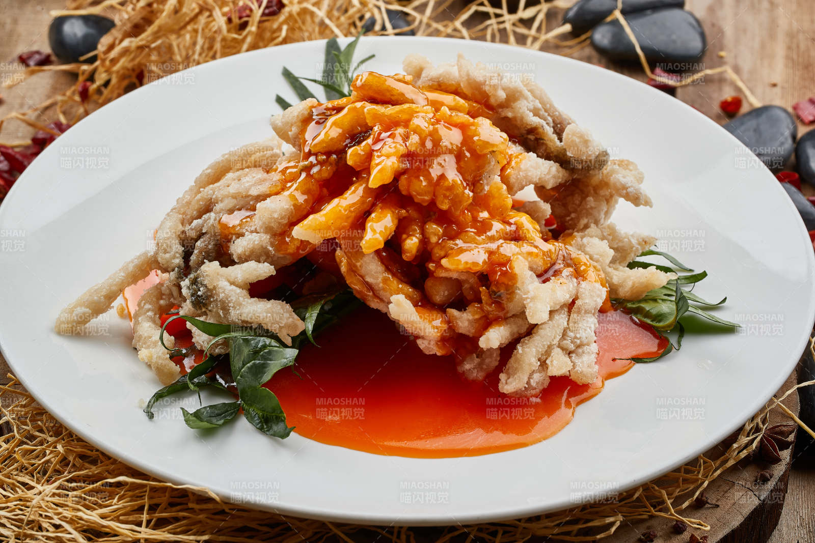 成品名菜金毛狮子鱼图片