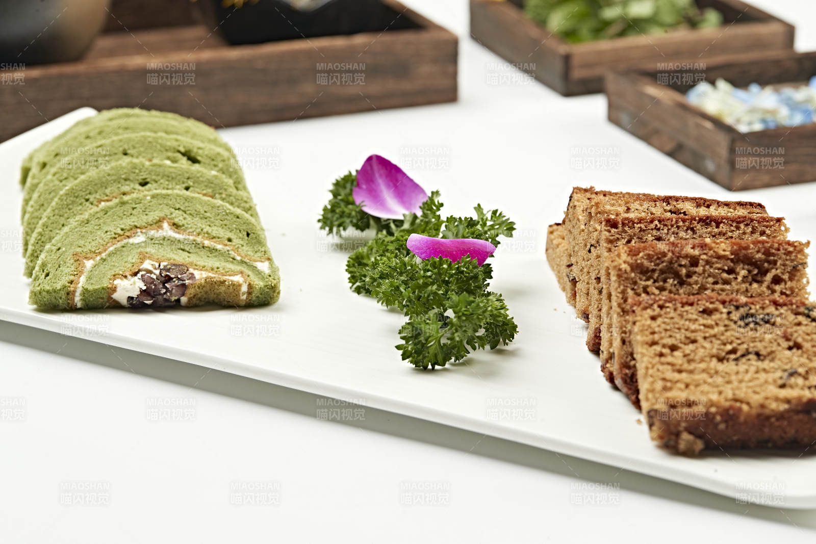 抹茶红豆蛋糕片红枣蛋糕切片拼图片