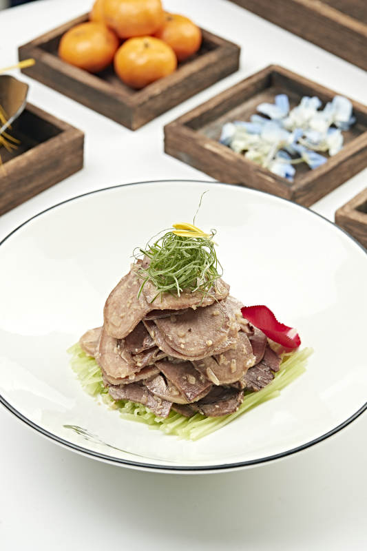 凉拌蒜香口条切片牛舌图片