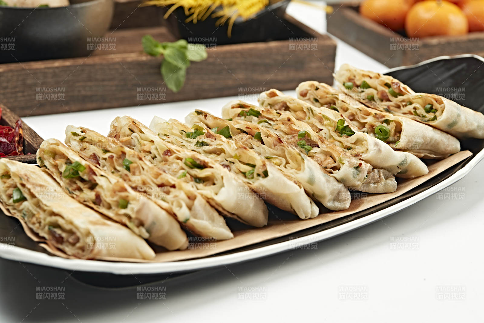 香葱熏肉烙饼图片