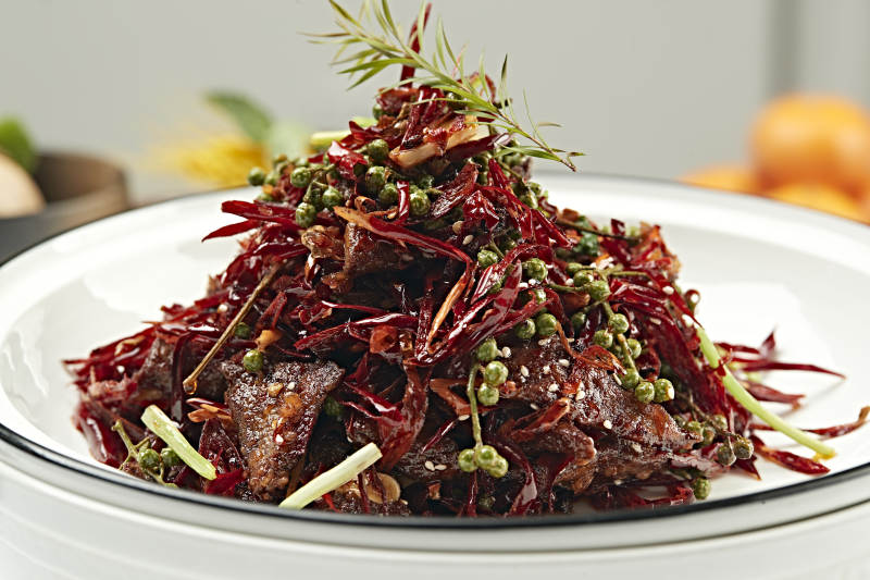 椒麻湘味火爆猪肝图片