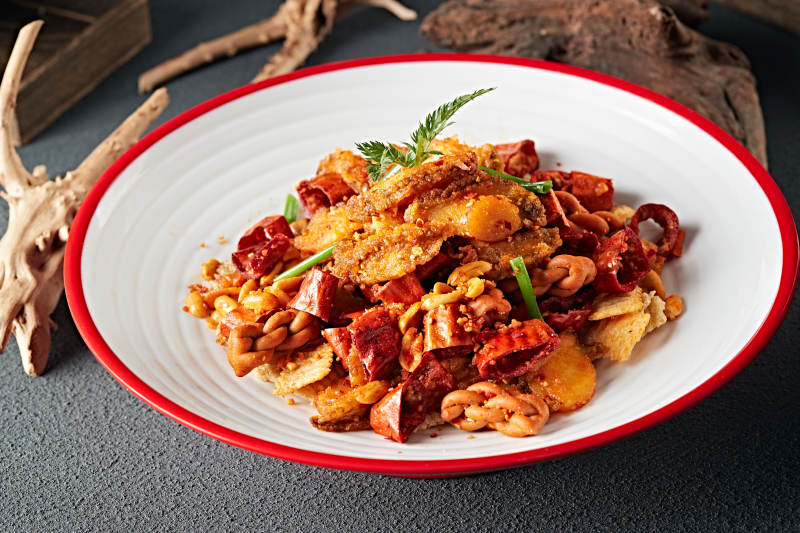 干炸辣味香酥酥脆小鲍鱼图片