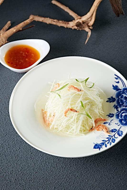 浇汁磷虾干拌芥兰丝图片