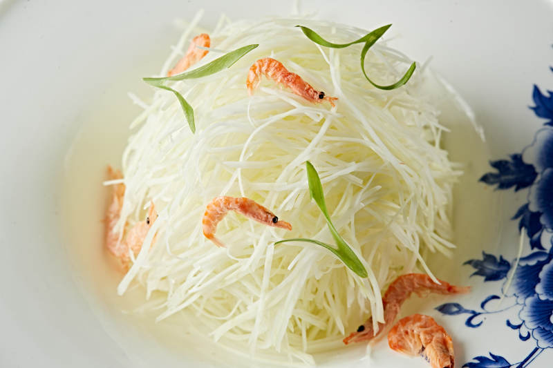 浇汁磷虾干拌芥兰丝图片