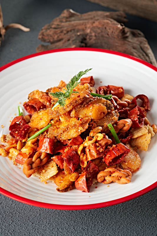 干炸辣味香酥酥脆小鲍鱼图片