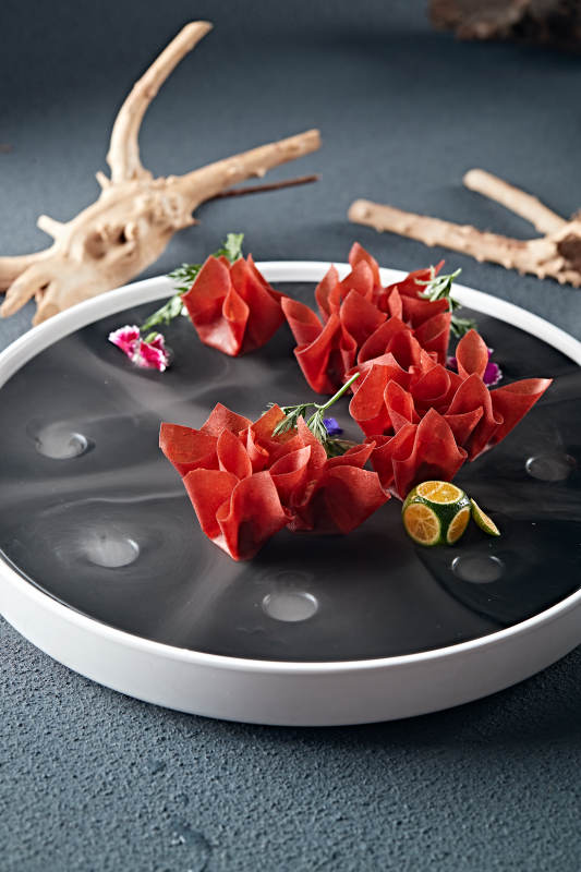 山楂陷炸馄饨图片